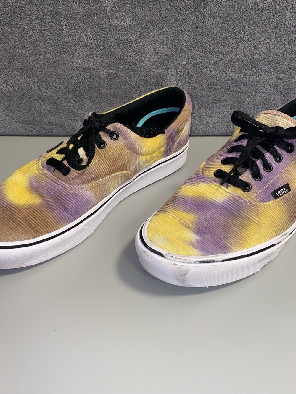Vans Size 12 ComfyCush Era Blotched Multi/Purple Velvet Shoes - Picture 4 of 14